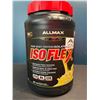 Image 1 : Lot of 1 Tub of AllMax Pure Whey Protein Isolate Powder - ISOFLEX - Banana - 2lb Tub