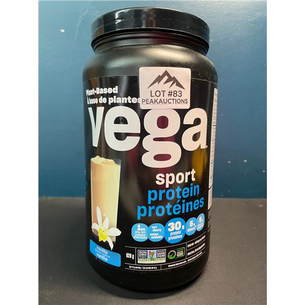 Lot of 1 Tub of Vega Sport Plant-Based Protein Powder - Vanilla - 828G