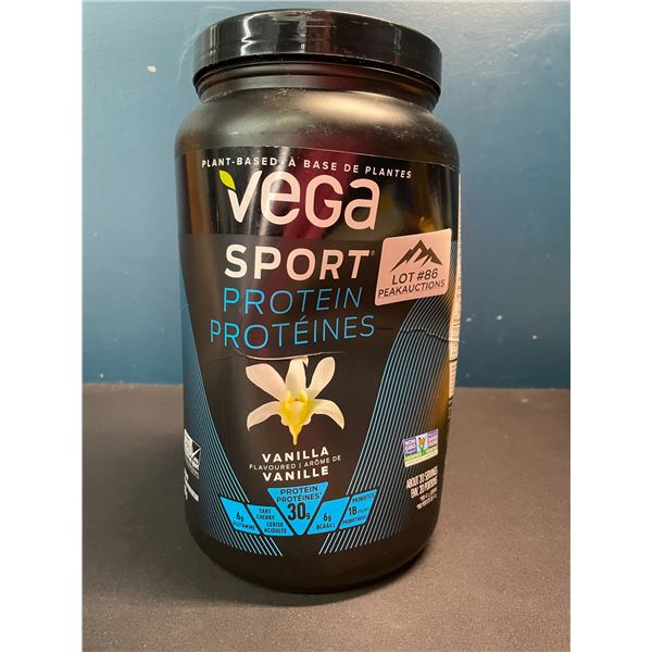 Lot of 1 Tub of Vega Sport Plant-Based Protein Powder - Vanilla