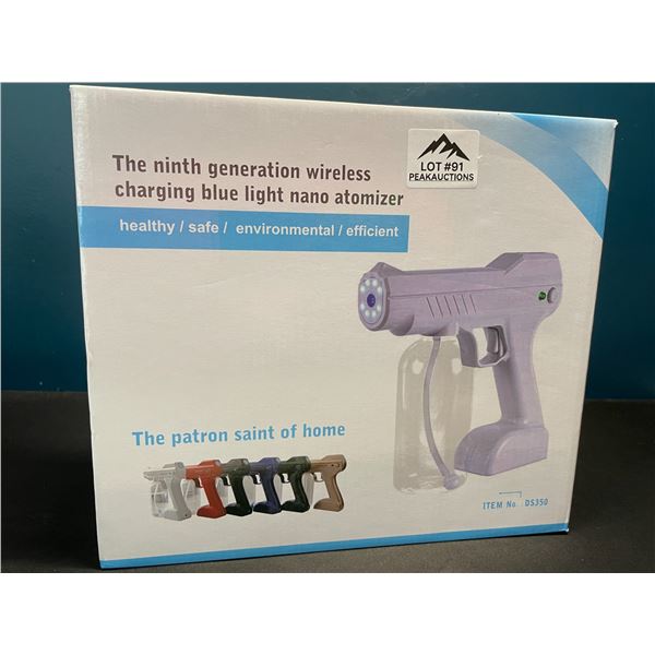 Lot of 1 Ninth Generation Wireless Charging Blue Light Nano Atomizer/Sterilizer Disinfectant Device