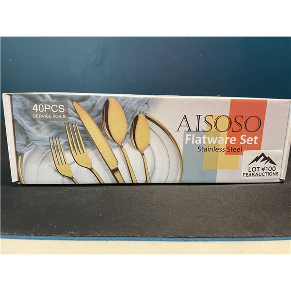 Lot of 1 Stainless Steel Flatware/Cutlery Set - 40 PCS - Brand New Sealed