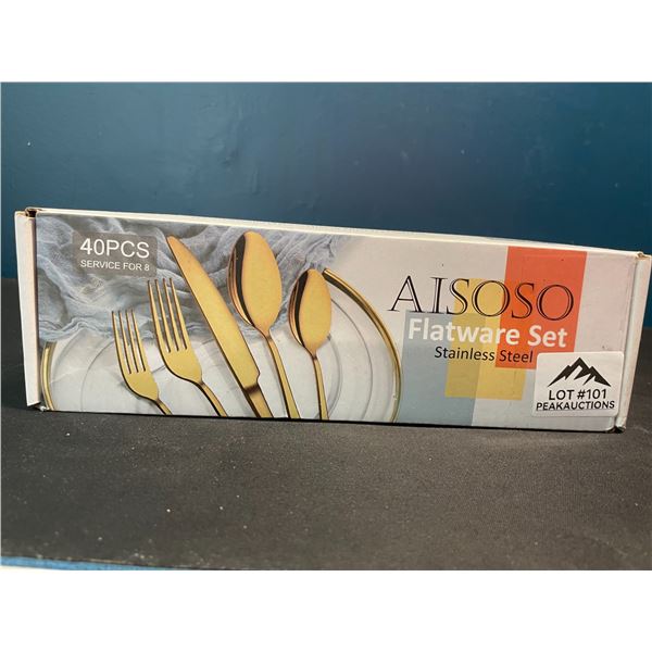 Lot of 1 Stainless Steel Flatware/Cutlery Set - 40 PCS - Brand New Sealed