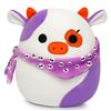 Image 1 : Lot of 2 Purple Cow "Squishmallow" Inspired Plushies - 8 inch