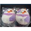Image 2 : Lot of 2 Purple Cow "Squishmallow" Inspired Plushies - 8 inch