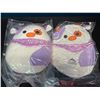 Image 2 : Lot of 2 Purple Cow "Squishmallow" Inspired Plushies - 8 inch