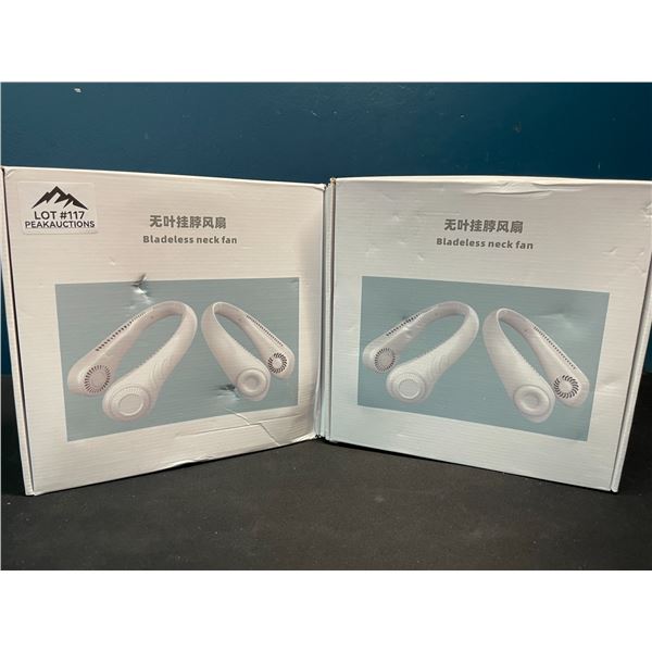 Lot of 2 Wearable Rechargeable Neck Cooling Fans