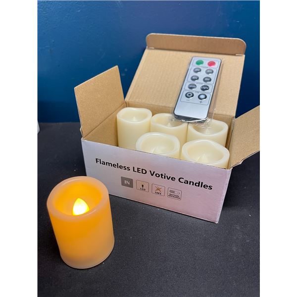 Lot of 2 Multi-Packs of Flameless LED Candles w/ Remote Control & Batteries; 6 per pack/12 total