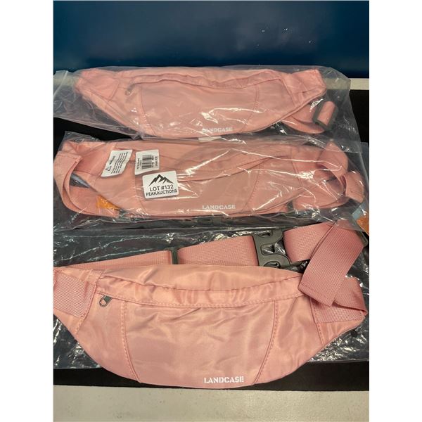 Lot of 3 Fanny Pack Waist Bags - Pink