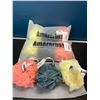 Image 1 : Lot of 3 Multi-Packs of Shower/Bath Loofah Sponges/Poufs for Cleaning - 3 per pack/9 total