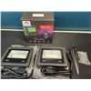 Image 1 : Lot of 1 Pack of 20W RGB LED Flood Lights w/ Smart APP Control - Colour Changing - 2 Lights in box!