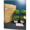 Image 1 : Lot of 1 Box of Barnyard Designs Mini 12.5inch Topiary Artifical Plants - 2 in Box