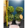 Image 3 : Lot of 1 Box of Barnyard Designs Mini 12.5inch Topiary Artifical Plants - 2 in Box