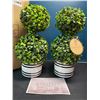 Image 2 : Lot of 1 Box of Barnyard Designs Mini 12.5inch Topiary Artifical Plants - 2 in Box