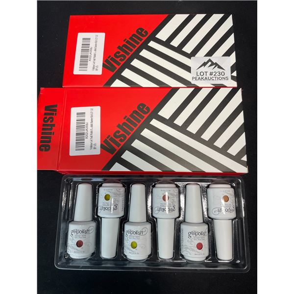 Lot of 2 Packs of Vishine Gel Nail Polishes - 6 Colours/Bottles Per Box!