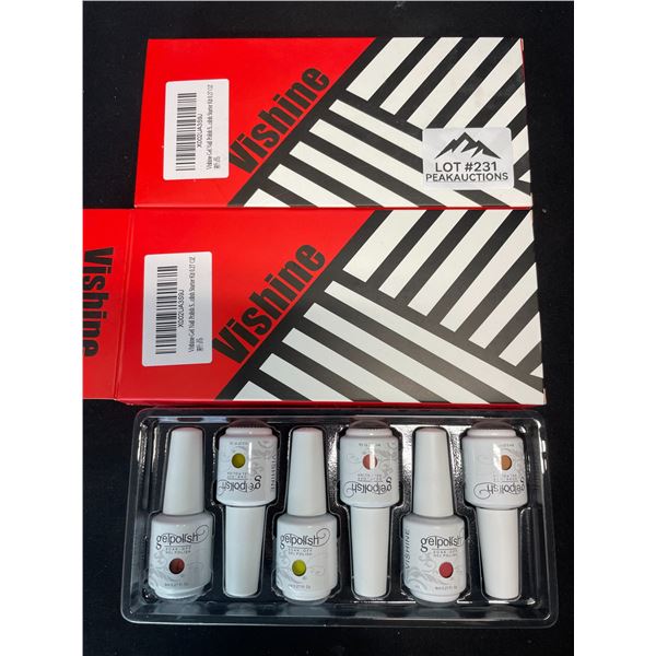 Lot of 2 Packs of Vishine Gel Nail Polishes - 6 Colours/Bottles Per Box!