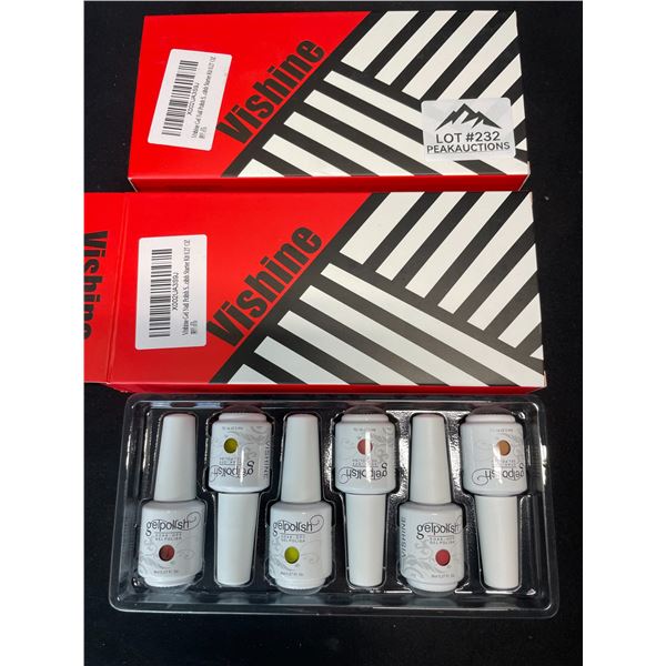 Lot of 2 Packs of Vishine Gel Nail Polishes - 6 Colours/Bottles Per Box!