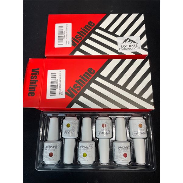 Lot of 2 Packs of Vishine Gel Nail Polishes - 6 Colours/Bottles Per Box!