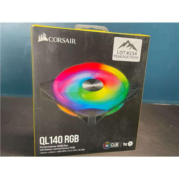 Lot of 1 Corsair QL140 RGB Perforamce RGB Fan for PC's