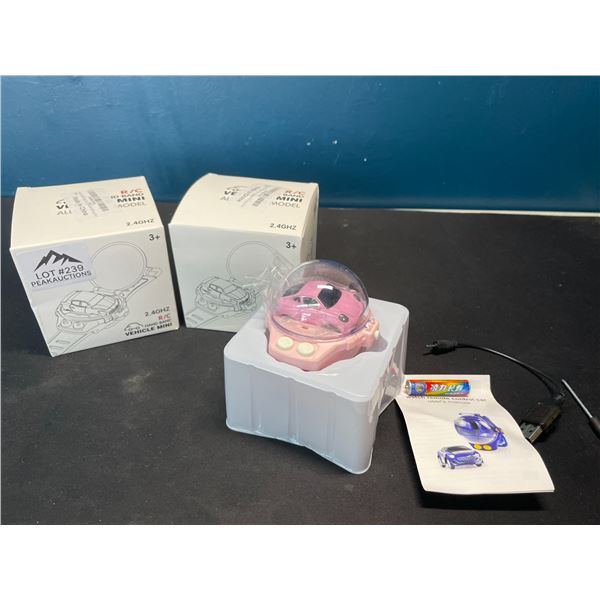 Lot of 2 Mini R/C Car Watch Toys