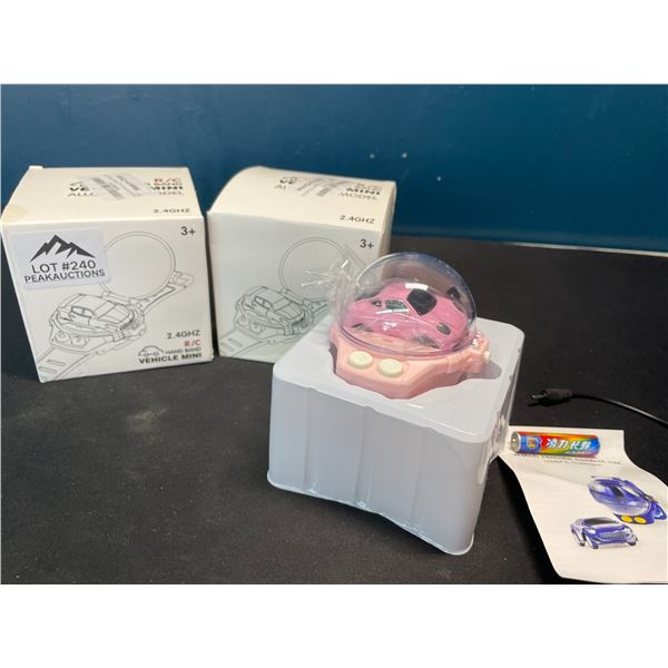 Lot of 2 Mini R/C Car Watch Toys