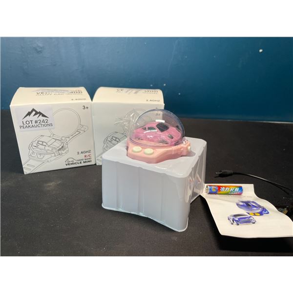 Lot of 2 Mini R/C Car Watch Toys