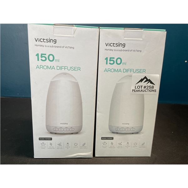 Lot of 2 Victsing 150mL Aroma Diffusers/Humidifiers