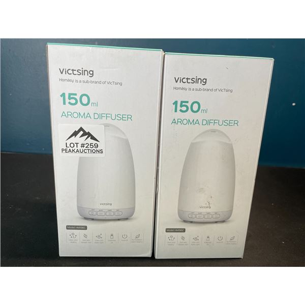Lot of 2 Victsing 150mL Aroma Diffusers/Humidifiers