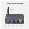Image 2 : Lot of 1 Fosi Audio BT20A Pro 600W (300w x2) Mini Power Amplifier w/ Bluetooth 5.0 - Brand NEW!
