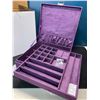 Image 3 : Lot of 1 Purple Two-Layer Jewelry Box/Jewelry Storage Organizer w/ Lock