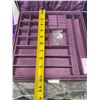 Image 4 : Lot of 1 Purple Two-Layer Jewelry Box/Jewelry Storage Organizer w/ Lock