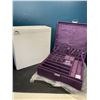 Image 2 : Lot of 1 Purple Two-Layer Jewelry Box/Jewelry Storage Organizer w/ Lock