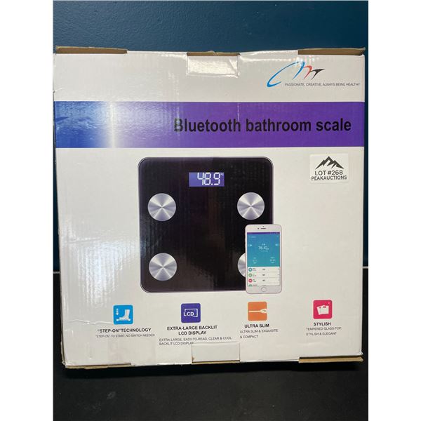 Lot of 1 Bluetooth Smart Bathroom Body Fat Scale w/ Smart App Control