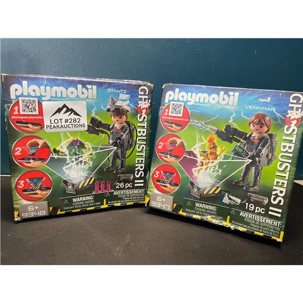 Lot of 2 Playmobil Ghostbusters II Toy Sets