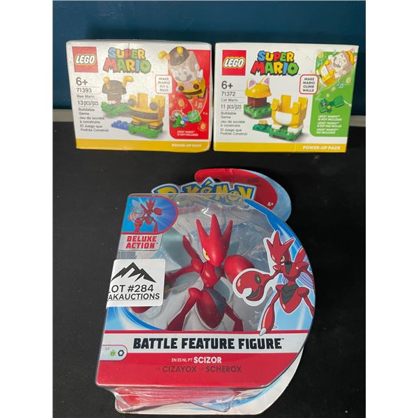 Lot of 3 Assorted Toys - LEGO Super Mario & Pokemon