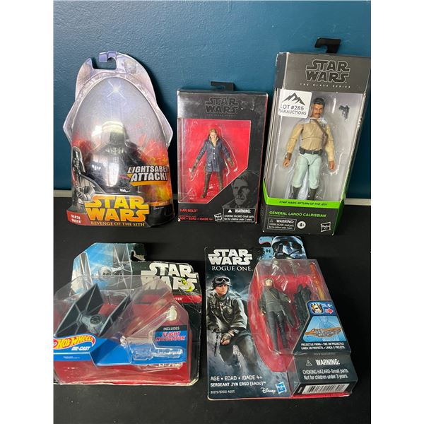 Lot of 5 Assorted Star Wars Toys/Collectibles