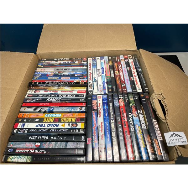 Lot of 1 Large Box Full of Assorted DVD's - Used