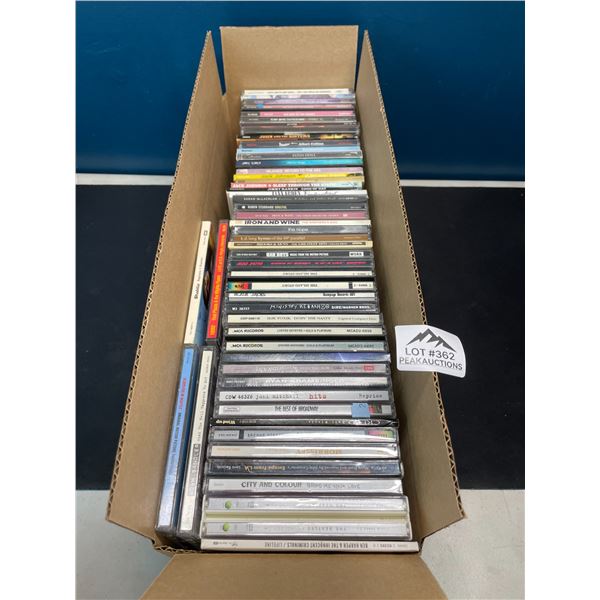 Lot of 1 Box of Assorted CD's - Used
