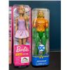 Image 2 : Lot of 2 Barbie Dolls & 1 Aquaman Doll