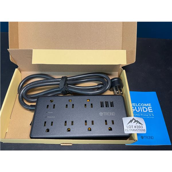 Lot of 1 Trond Prime Power Bar/Surge Protector w/ Multiple Outlets & USB Ports