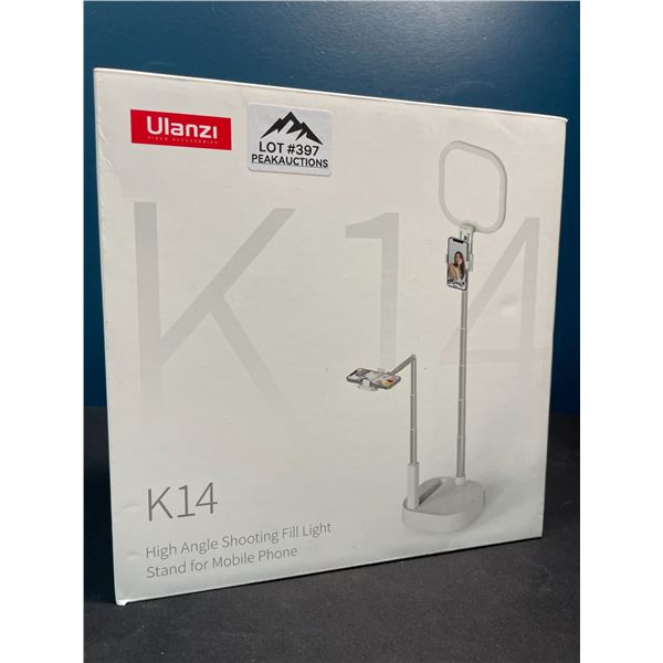 Lot of 1 Ulanzi K14 LED Live Streaming High-Angle Shooting Fill Light Stand for Mobile Phones