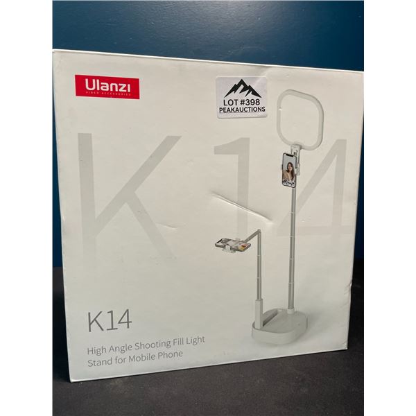 Lot of 1 Ulanzi K14 LED Live Streaming High-Angle Shooting Fill Light Stand for Mobile Phones
