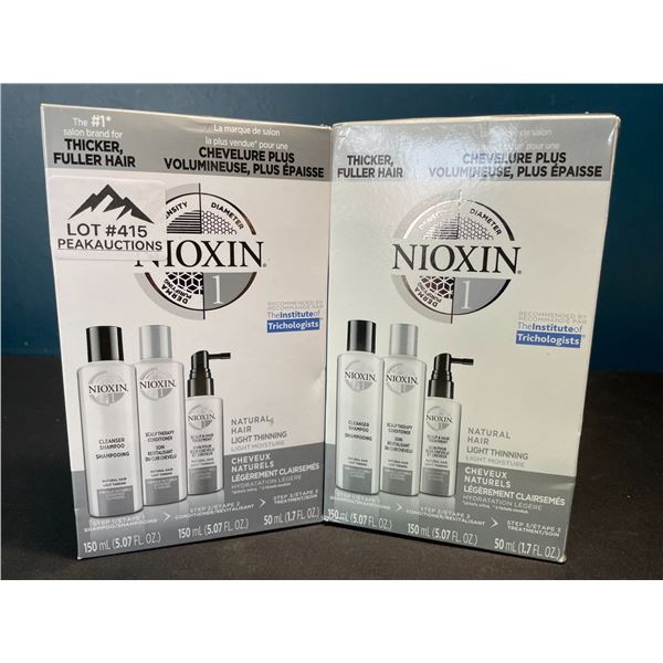 Lot of 2 Nioxin 3-Step Scalp & Hair Treatment Sets - Includes Shampoo, Conditioner & Scalp Treatment