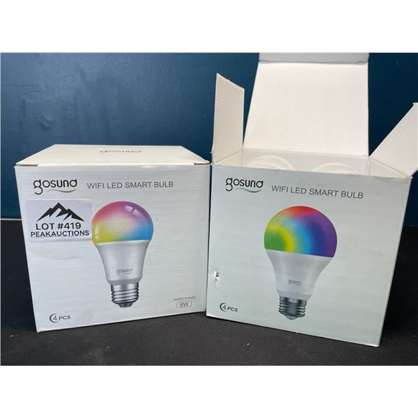 Lot of 2 Boxes of Gosund Wifi LED Smart Bulbs - 4 per box/8 total
