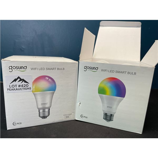 Lot of 2 Boxes of Gosund Wifi LED Smart Bulbs - 4 per box/8 total