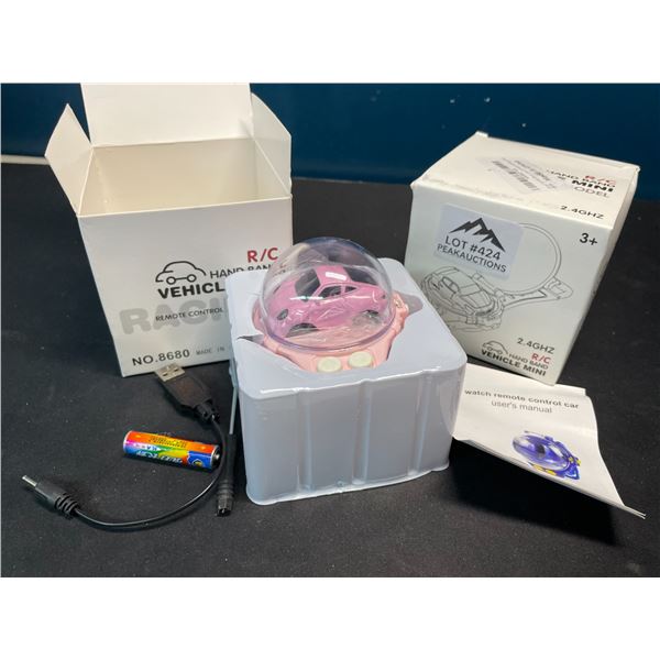 Lot of 2 Mini R/C Car Watch Toys