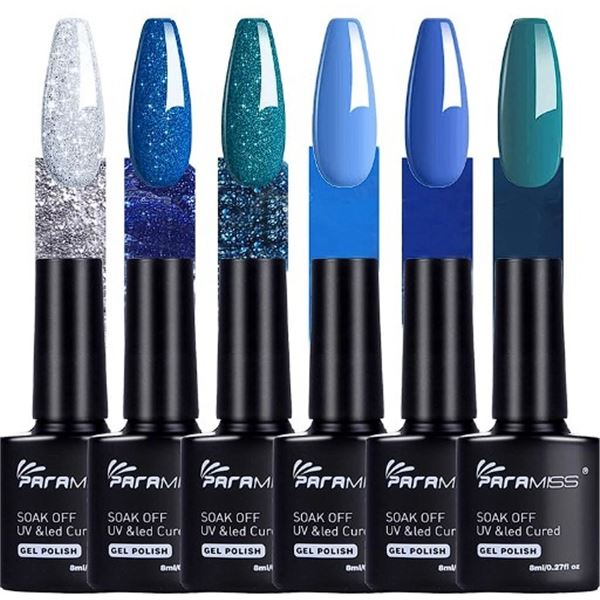 Lot of 2 Sets of Gel Nail Polishes - 6 Polishes/Colours Per Box!