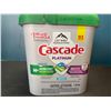 Image 1 : Lot of 1 Tub of Cascade Platinum Dishwasher Detergent Tablets - 1.46kg