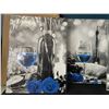 Image 3 : Lot of 1 3-Piece Art Canvas Set - Wine Themed - 15 inch Size