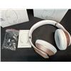 Image 2 : Lot of 2 Glynzak Wireless Bluetooth Over Ear Headphones - 65hr music/talk time! - Rose Gold