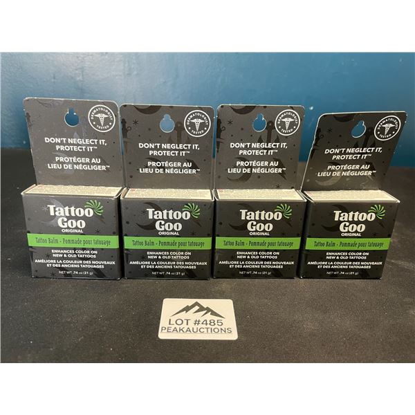 Lot of 4 Tattoo Goo Original - Tattoo Balms - Enhances Color on New & Old Tattoos!